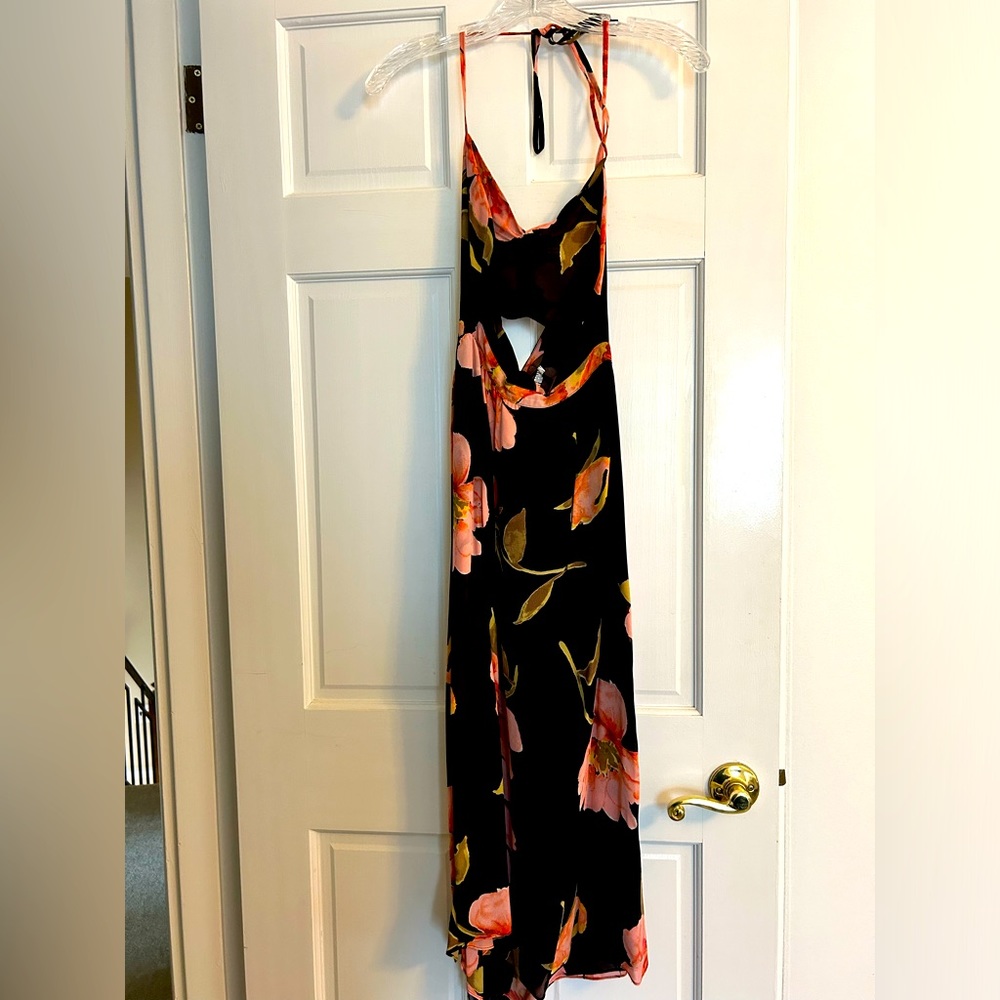 reformation cut out midi dress
